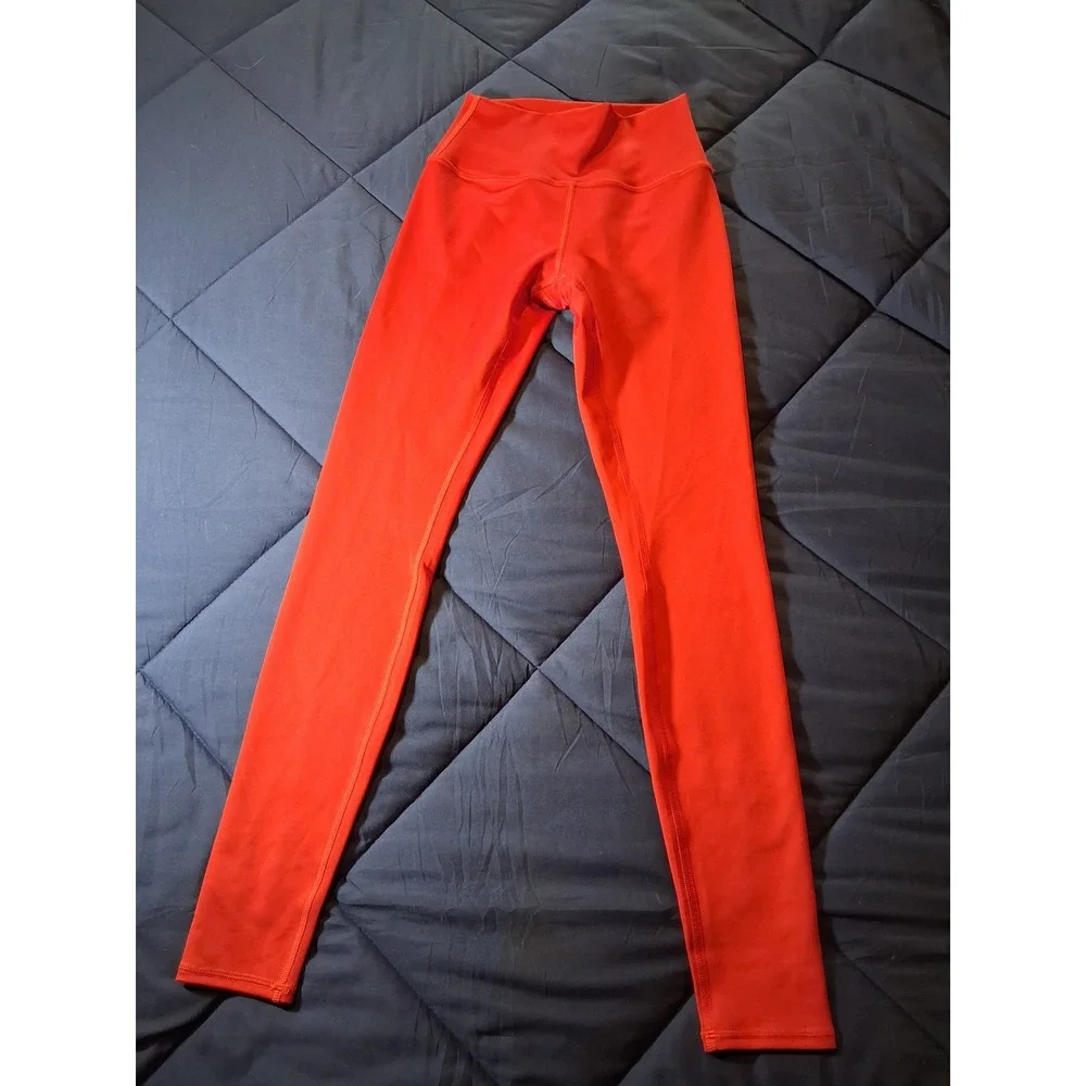 Alo Yoga Womens Airbrush High Waist Leggings Red Size S RN 87370 Activewear